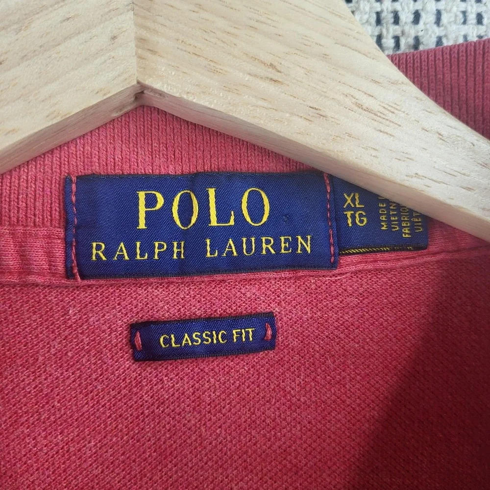 Polo Ralph Lauren‎ Polo Shirt Mens XL Red Classic Fit Short Sleeve Pony Logo